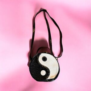 Yin Yang Black and White Shoulder Bag